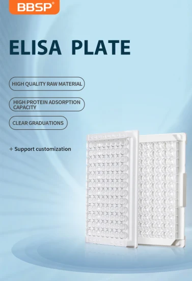 Natürliche 96-Well-Elisa-Platte für Krankenhauslabor für andere Labormaterialien