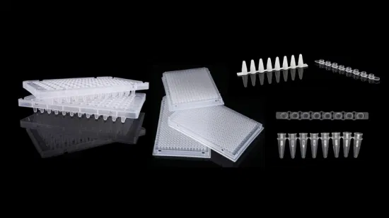 Steriles Dnase-RNase-freies, mikrotransparentes Kunststoff-Zentrifugenröhrchen mit 0,2 ml und 96 Wells für PCR-Platten