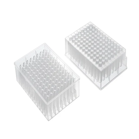 0,1 ml 0,2 ml 1,2 ml 2,2 ml 96-Well-Einweg-PCR-Platte aus Kunststoff, weiß, transparent, rund, quadratisch, tief, flach